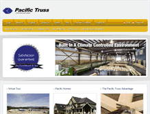 Tablet Screenshot of pacifictruss.com